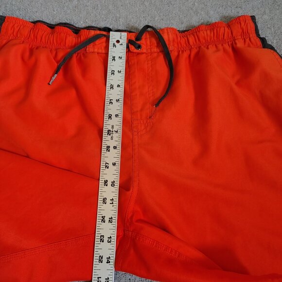 Vintage Nike Swim Shorts Size XL Orange Center Swoosh Lined - Picture 7 of 16